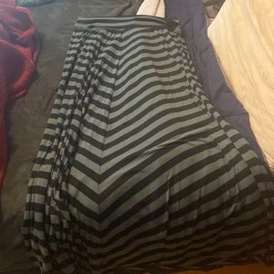 AB Studio striped maxi skirt. Green and black size XL.